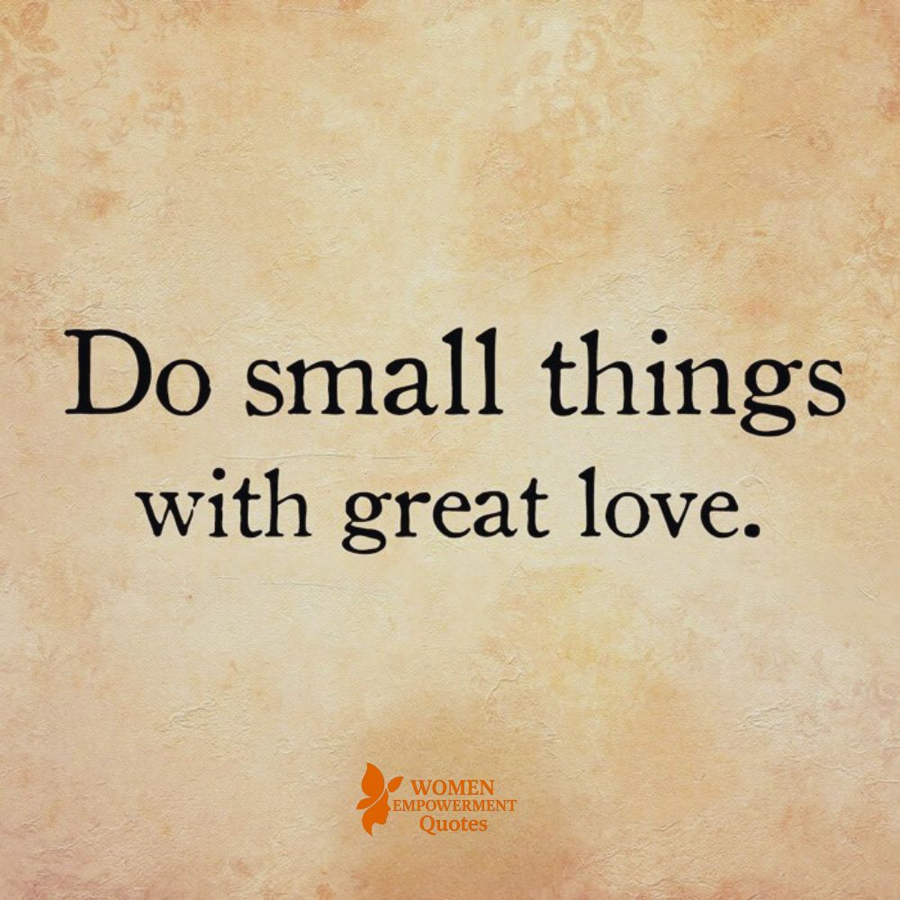 The Power of Small Acts