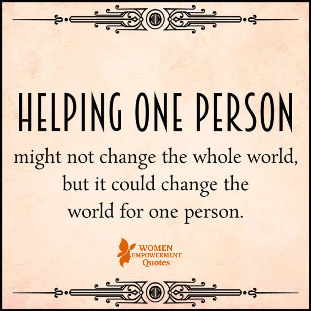 One Kind Act Can Start a Chain of Hope