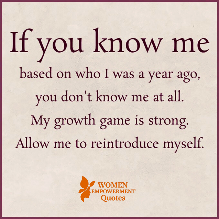 WHO I AM NOW IS NOT WHO I WAS THEN
