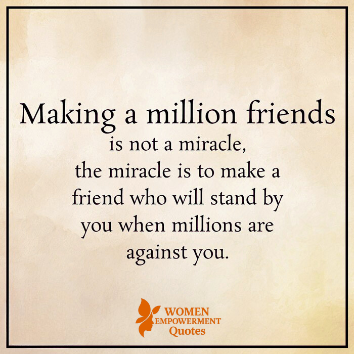 TRUE FRIENDSHIP IS THE REAL MIRACLE