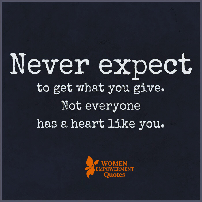 GIVE WITH LOVE, NOT FOR RETURN