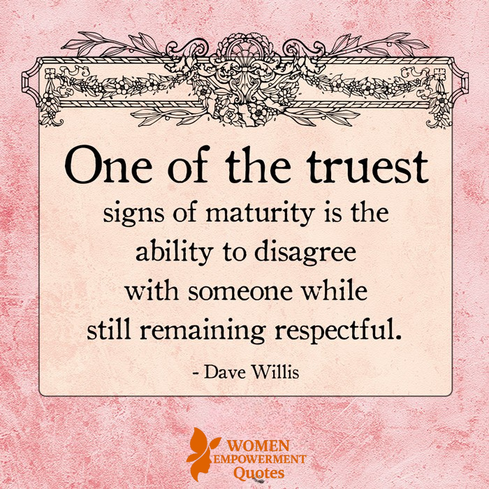 THE GRACE OF DISAGREEMENT: A TRUE MARK OF INNER MATURITY