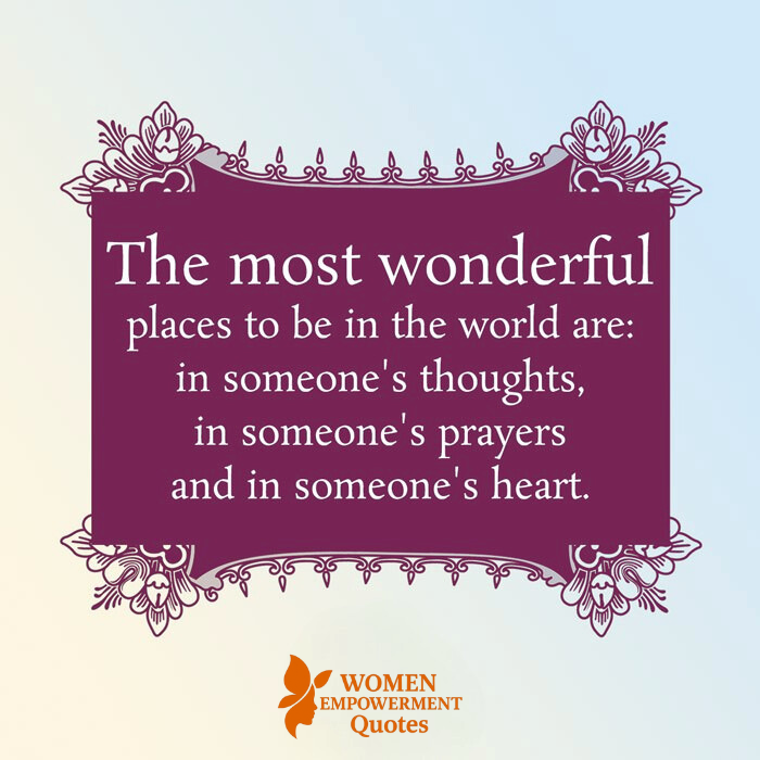 The Most Beautiful Place to Be Is in Someone’s Heart
