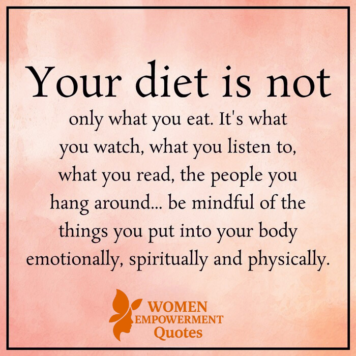 YOU ARE NOURISHED BY MORE THAN FOOD