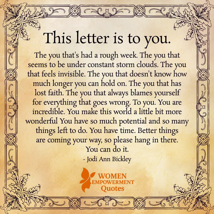 A Letter for When You Feel Like Giving Up