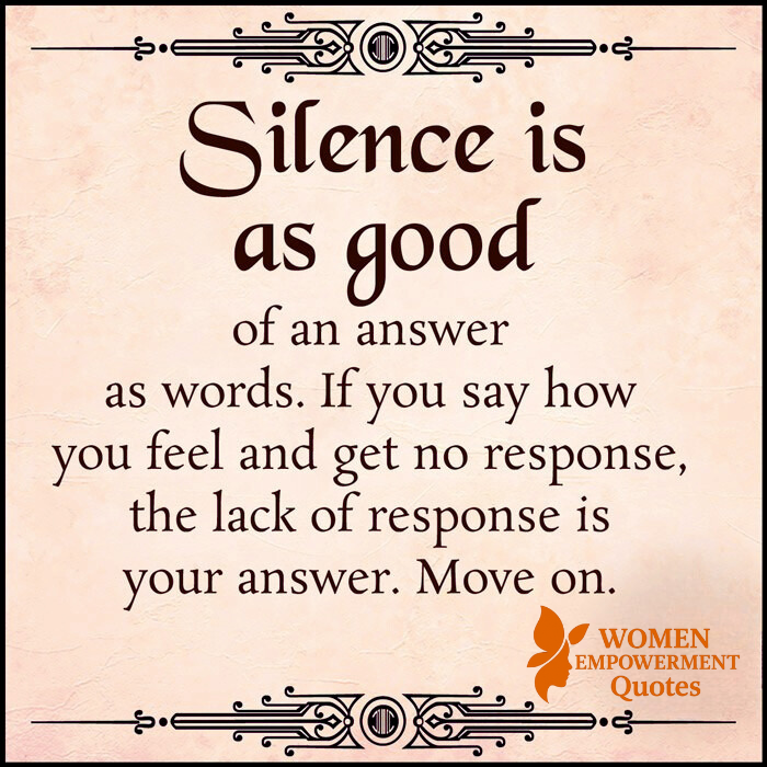 When Silence Speaks Louder Than Words