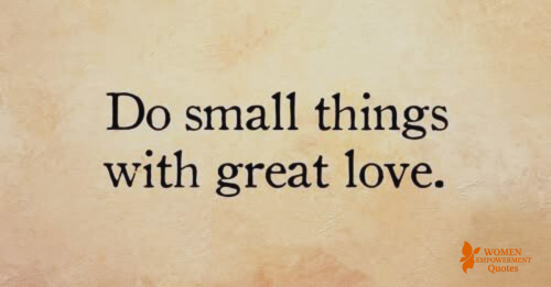 The Power of Small Acts