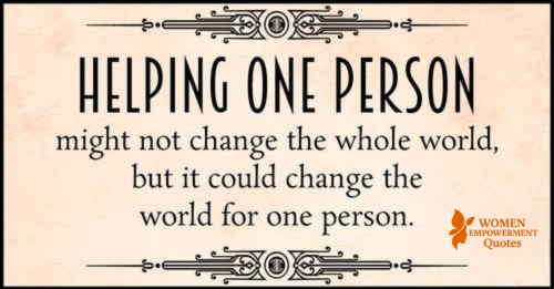 One Kind Act Can Start a Chain of Hope