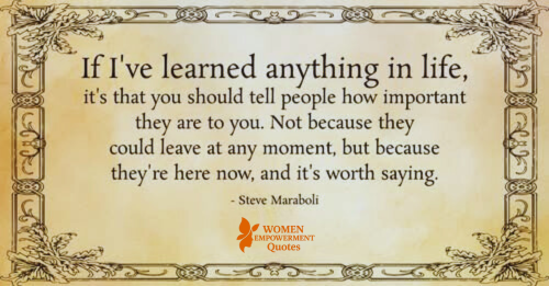 DON’T WAIT TO SAY THANK YOU