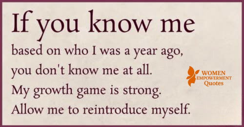 WHO I AM NOW IS NOT WHO I WAS THEN