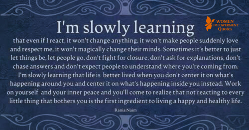 THE PEACE IN NOT REACTING: HOW LETTING GO SETS YOU FREE