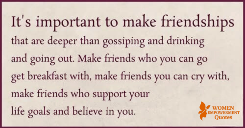 THE FRIENDSHIPS THAT FEED THE SOUL