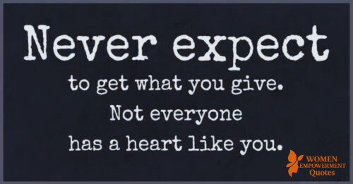 GIVE WITH LOVE, NOT FOR RETURN