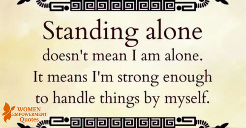 The Quiet Strength of Standing Alone