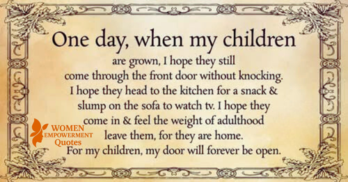 When You Come Home, No Matter How Grown You Are