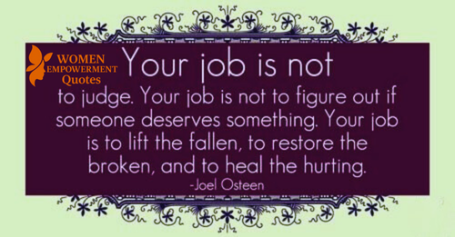 Called to Lift, Not to Judge